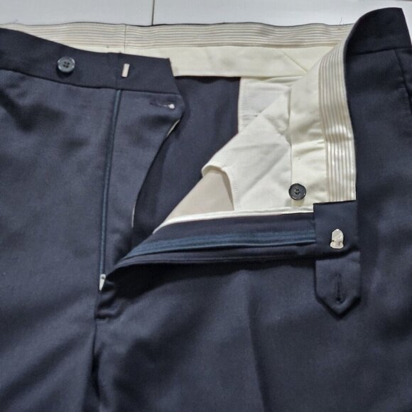 Ballin Pants Mens 40 (42) x 31 Black Zip Fly Wool Pockets Classic Trousers VTG - Picture 10 of 16